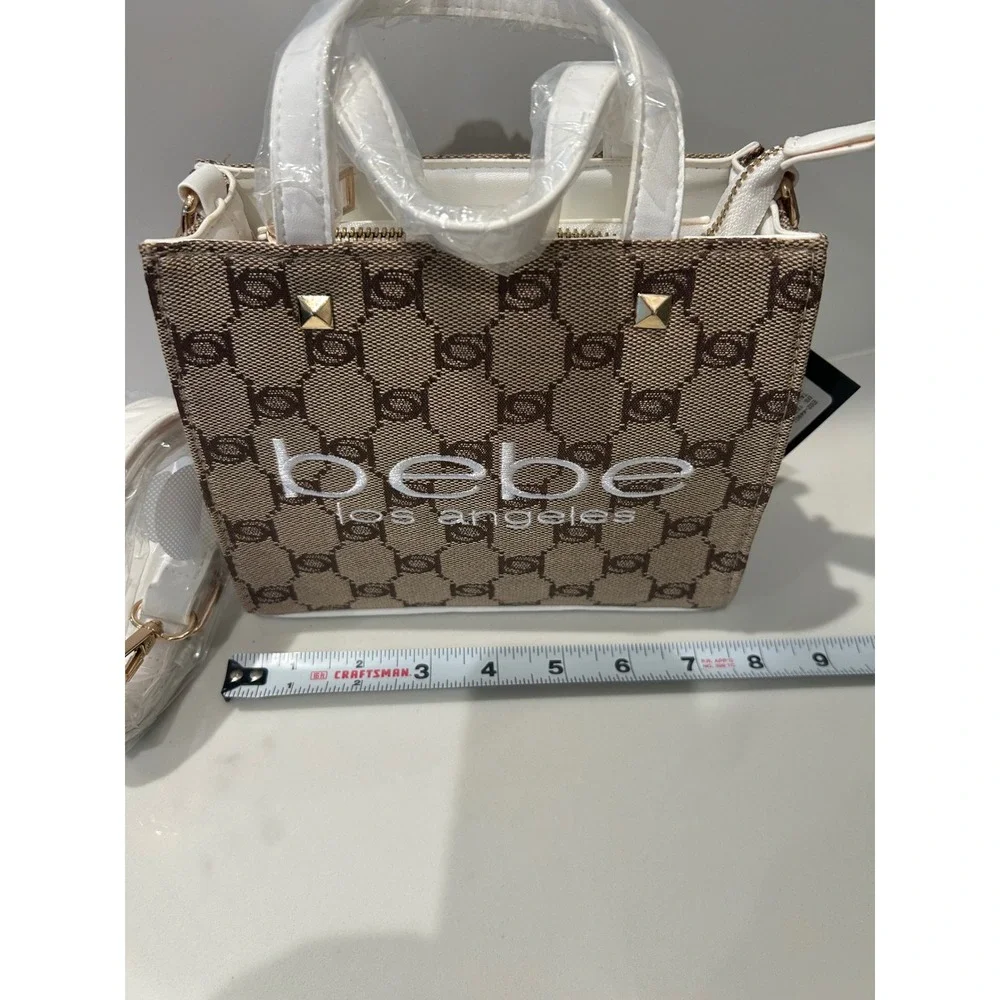 Bebe Talulla Mini Satchel crossbody white embroidery NWT